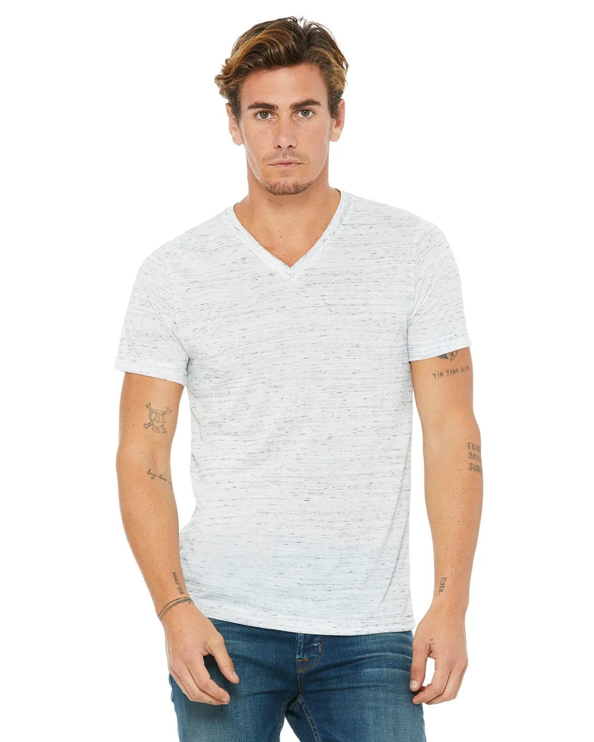 Bella   Canvas 3005 T-shirt col en V unisexe à manches courtes en jersey