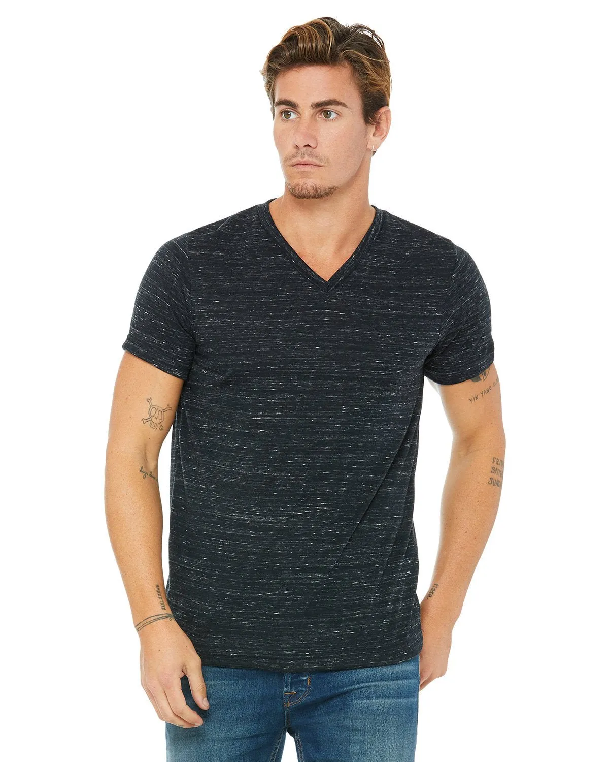 Bella   Canvas 3005 T-shirt col en V unisexe à manches courtes en jersey
