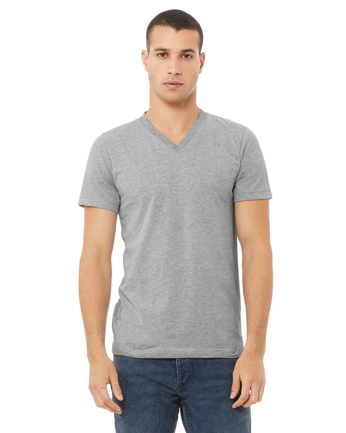 Bella   Canvas 3005 T-shirt col en V unisexe à manches courtes en jersey