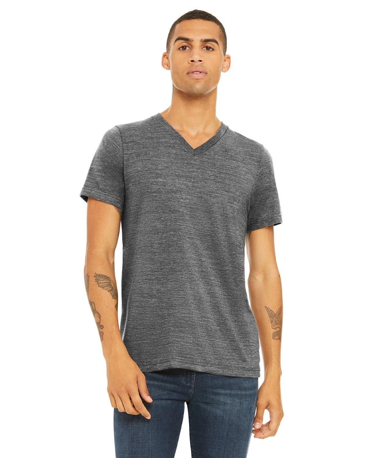 Bella   Canvas 3005 T-shirt col en V unisexe à manches courtes en jersey