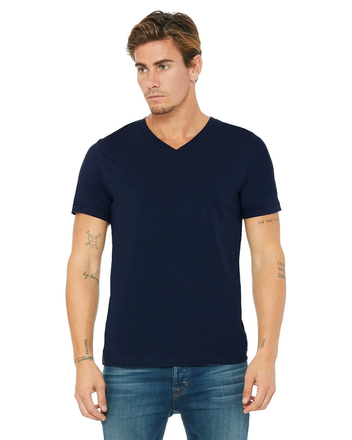 Bella   Canvas 3005 T-shirt col en V unisexe à manches courtes en jersey