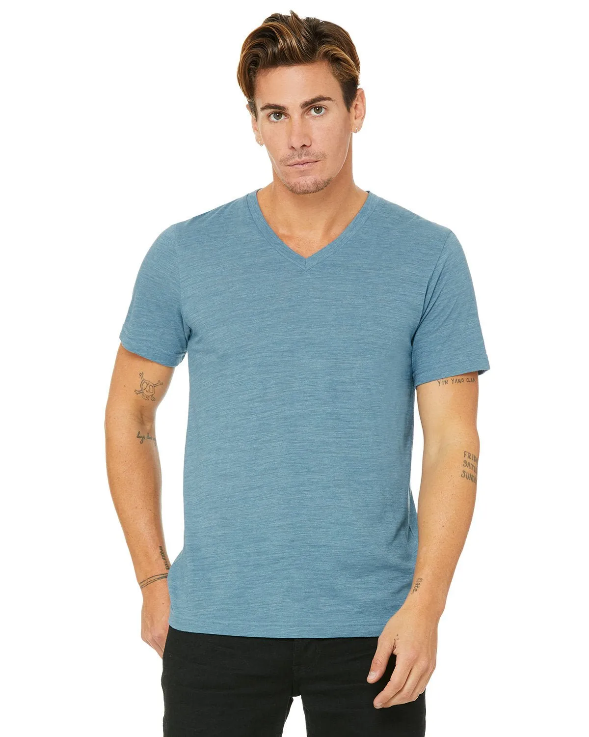 Bella   Canvas 3005 T-shirt col en V unisexe à manches courtes en jersey