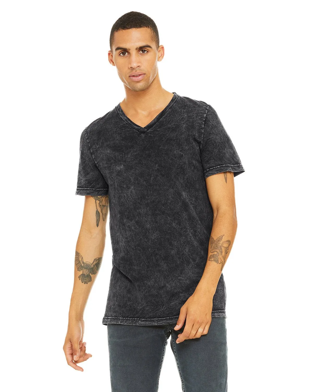 Bella   Canvas 3005 T-shirt col en V unisexe à manches courtes en jersey