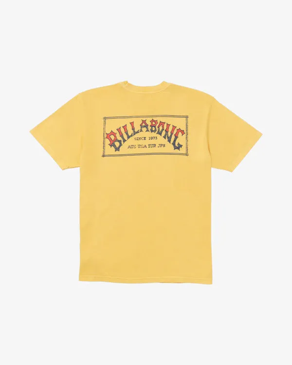 T-shirt Premium Original Arch pour Hommes Billabong - Or Vintage