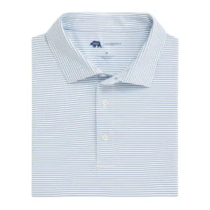 Polo de Performance Birdie Stripe - Bleu Lichen