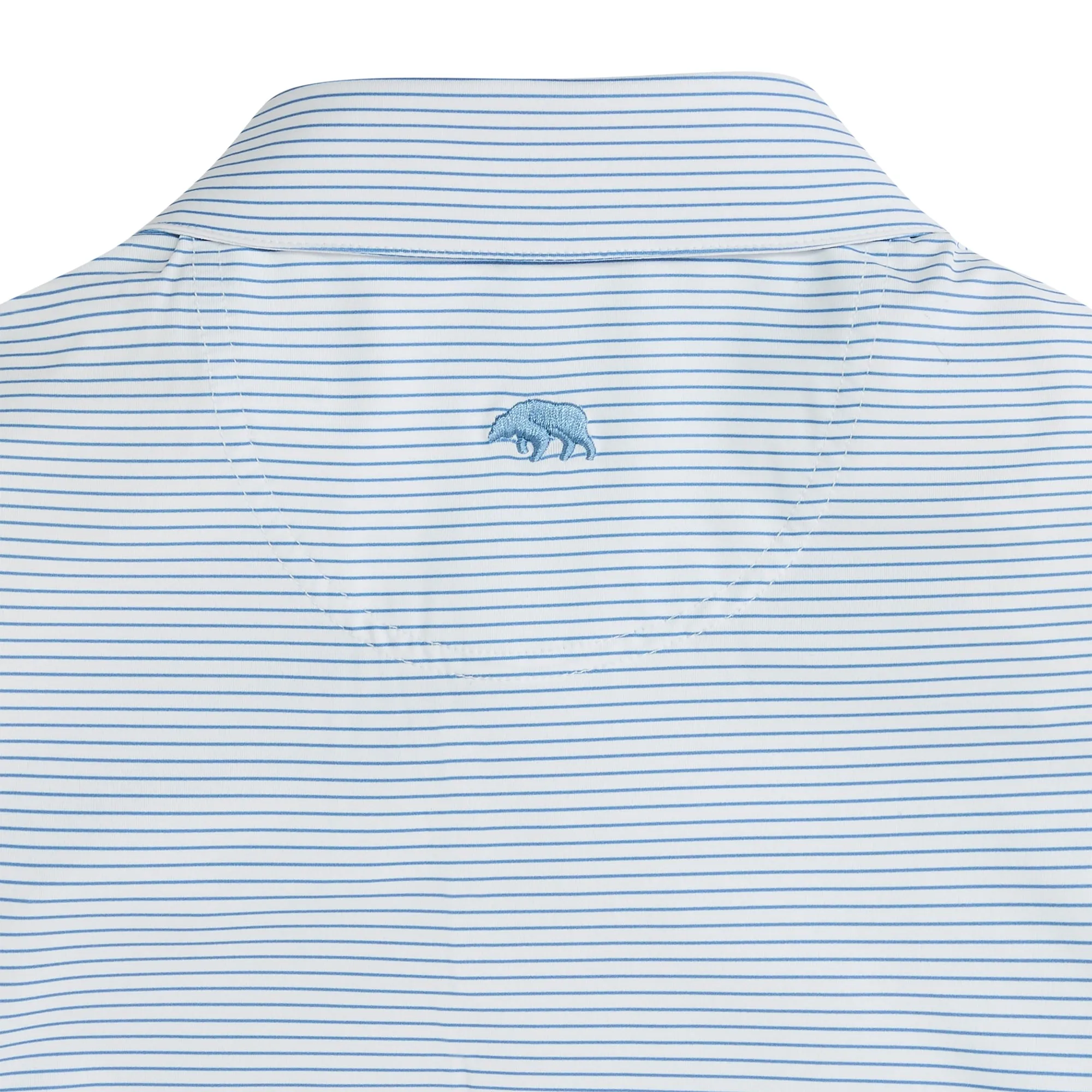 Polo de Performance Birdie Stripe - Bleu Lichen
