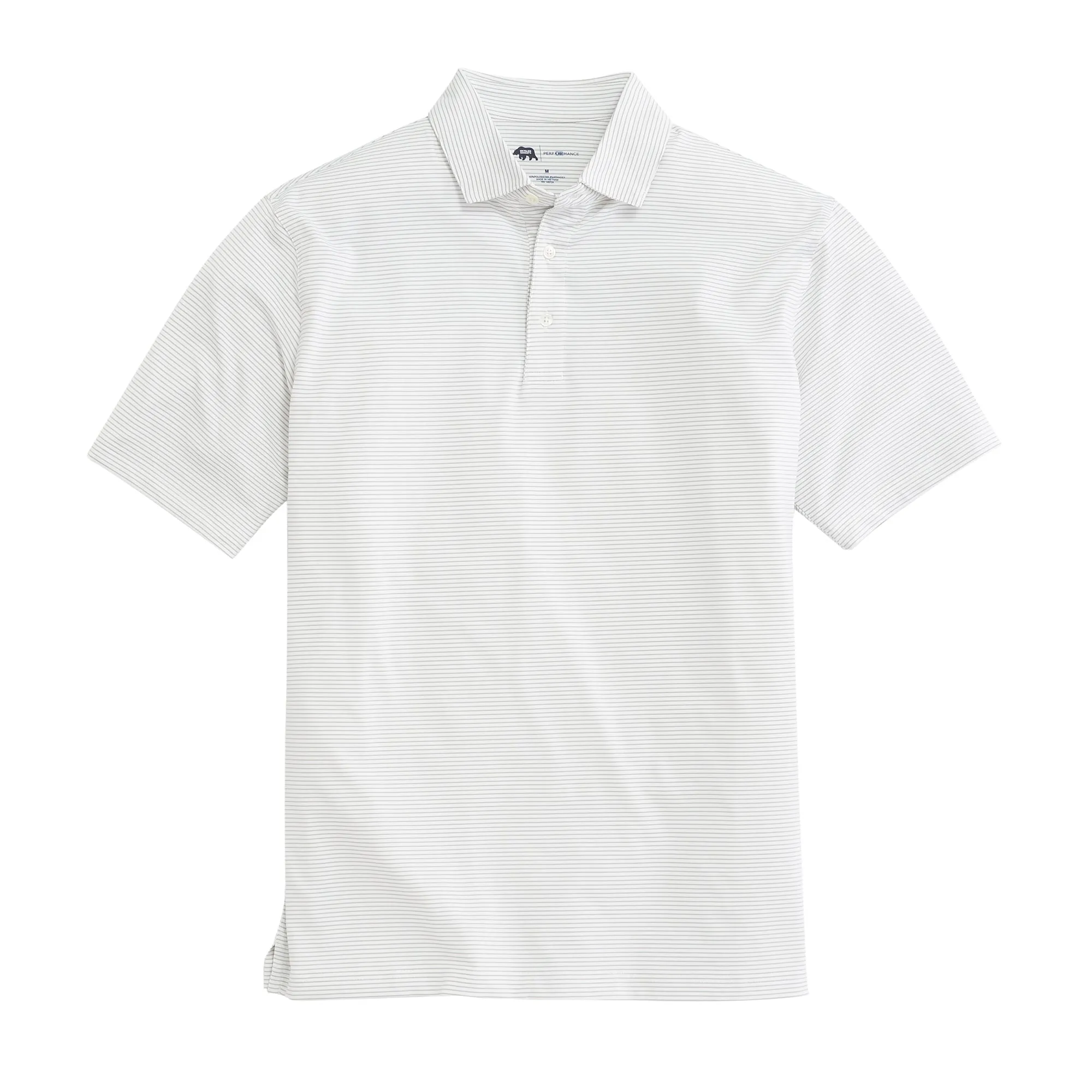 Polo de Performance Birdie Stripe - Gris Mirage