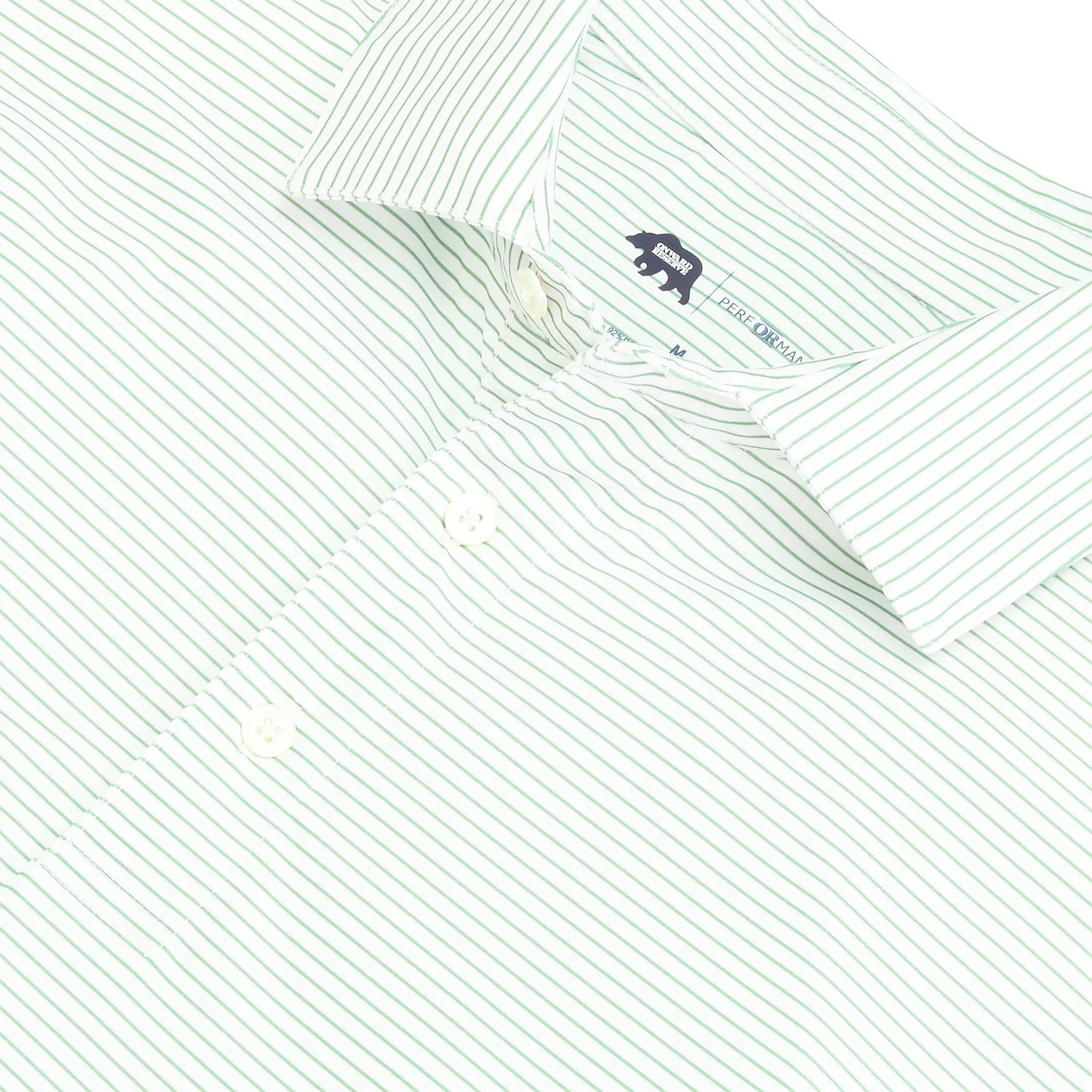 Polo de Performance Birdie Stripe - Vert Schiste
