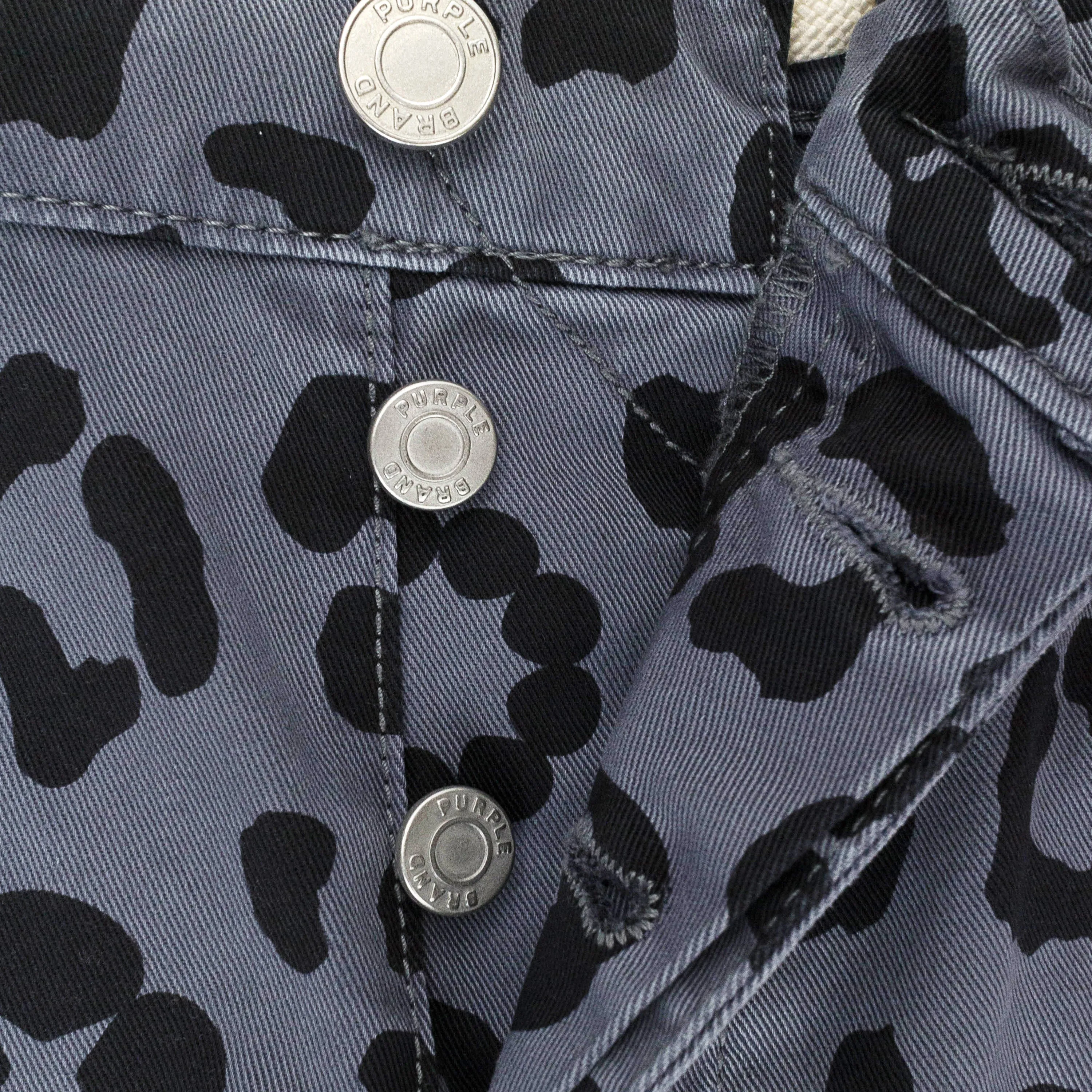PANTALON CARGO NOIR À IMPRIMÉ LÉOPARD MONOGRAMME NOIR