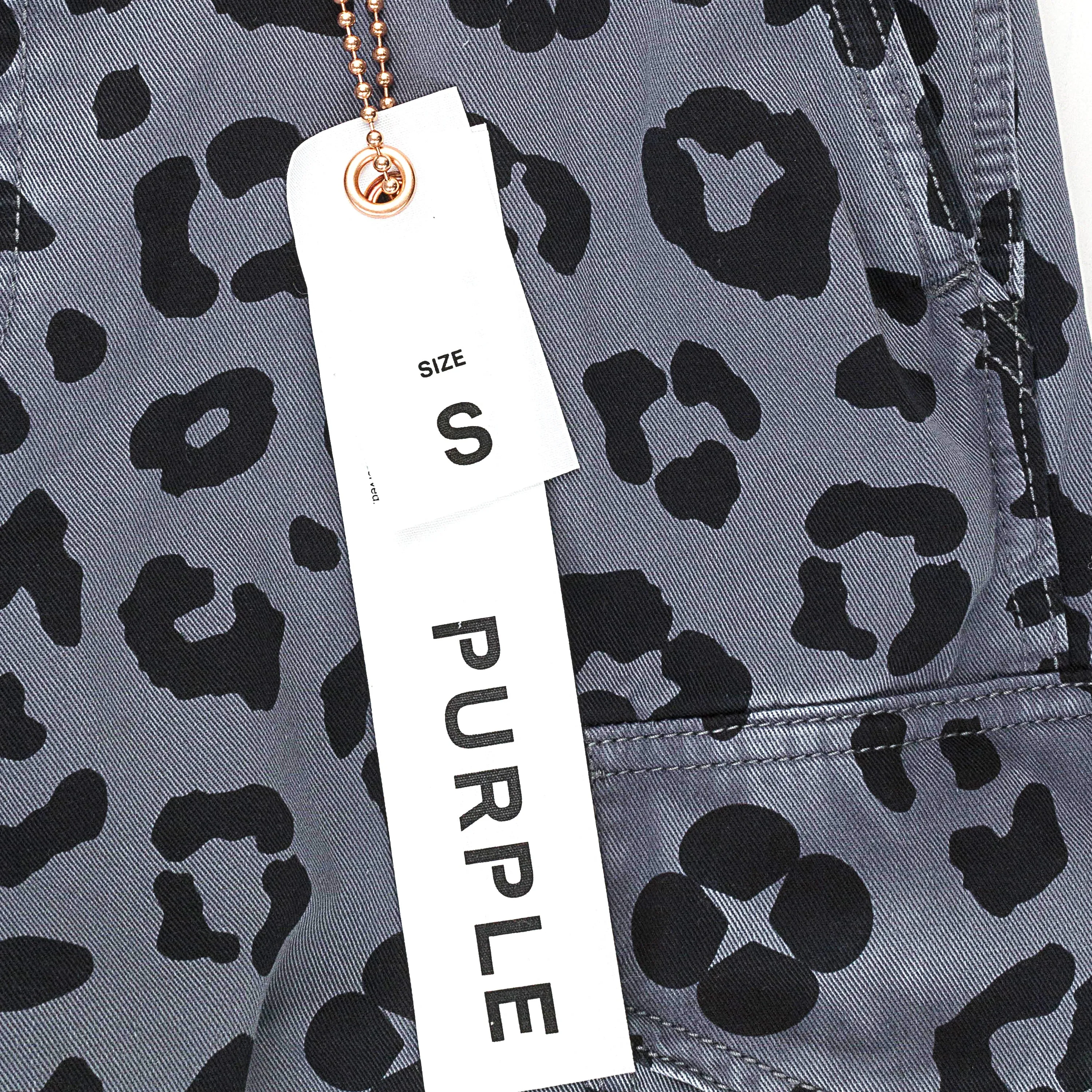 PANTALON CARGO NOIR À IMPRIMÉ LÉOPARD MONOGRAMME NOIR