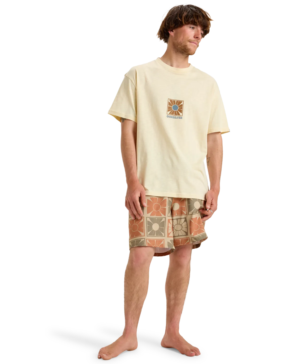 T-Shirt Fleuri en Melon d'Été