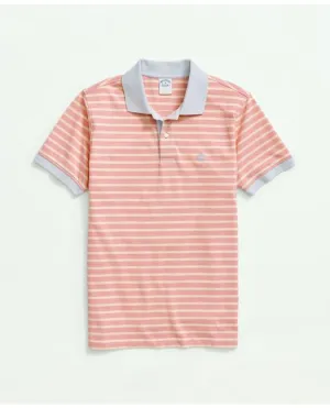 Brooks Brothers Polo Homme Golden Fleece Coupe Slim Rayures Multicolores Orange Brooks Brothers