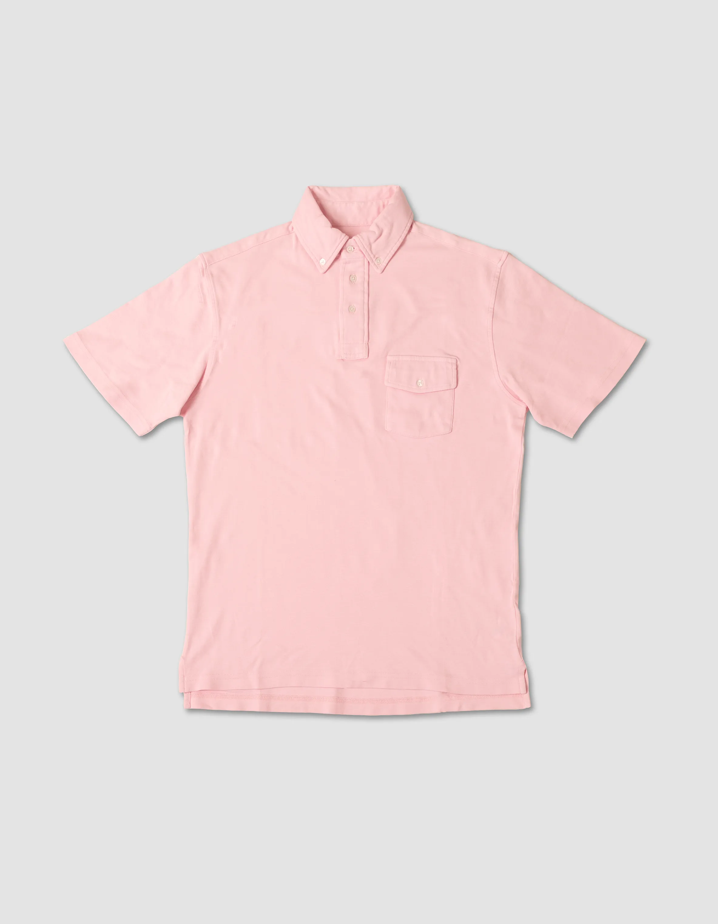 POLO À COL BOUTONNÉ - ROSE