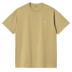T-shirt Carhartt WIP Script Brodé Agate / Blanc