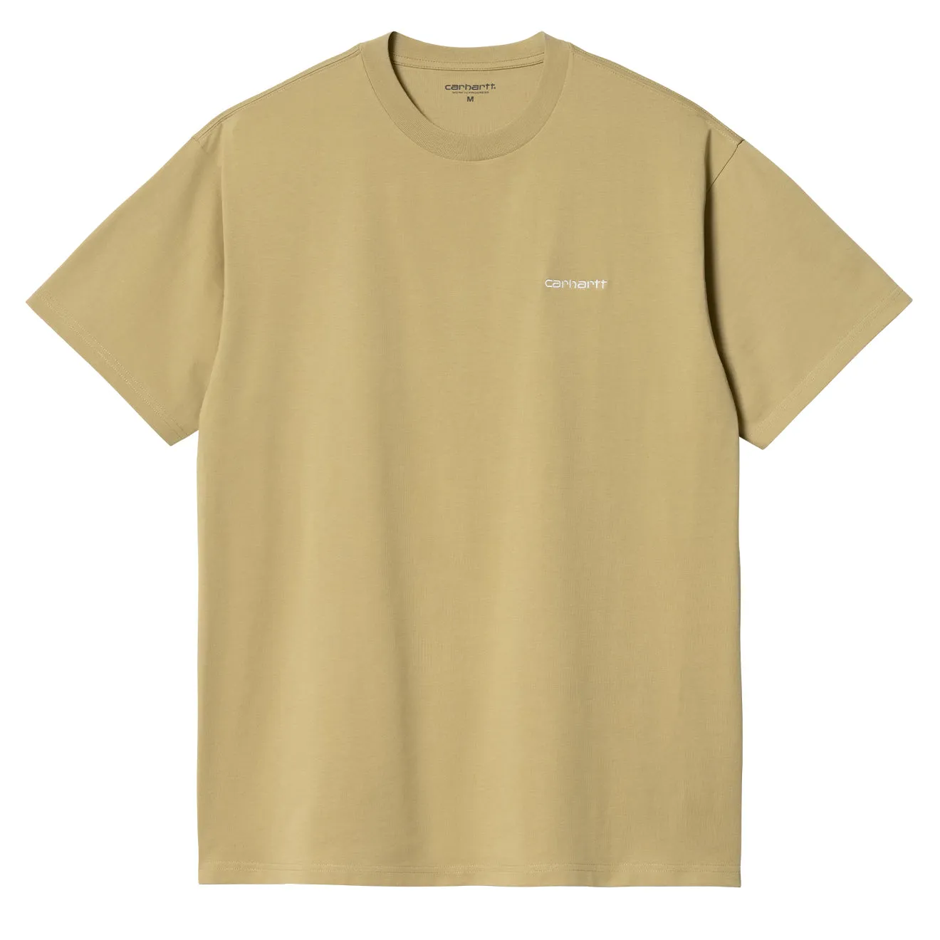 T-shirt Carhartt WIP Script Brodé Agate / Blanc