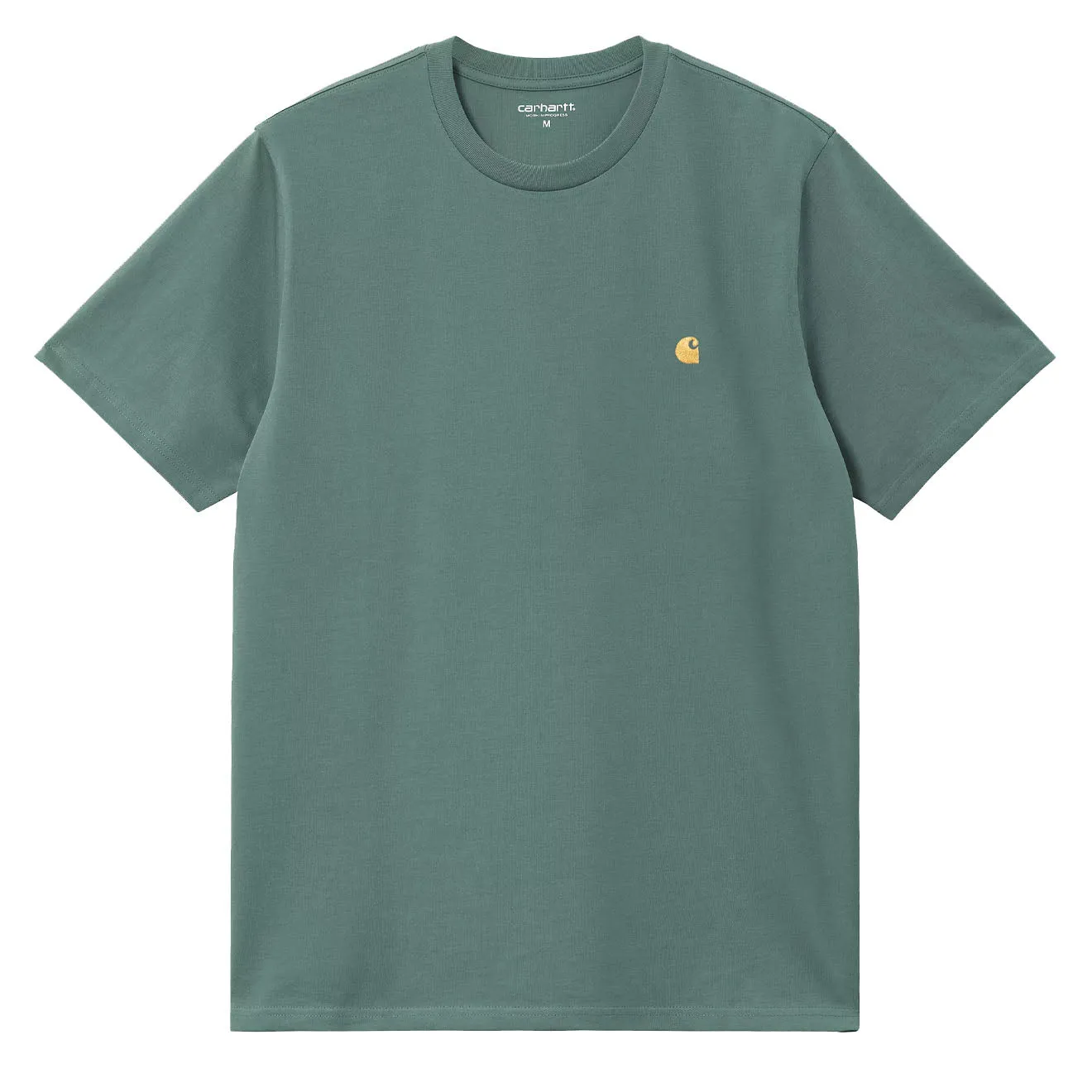 Carhartt WIP T-Shirt Chase Printemps/Été Vert Pin Argenté / Or