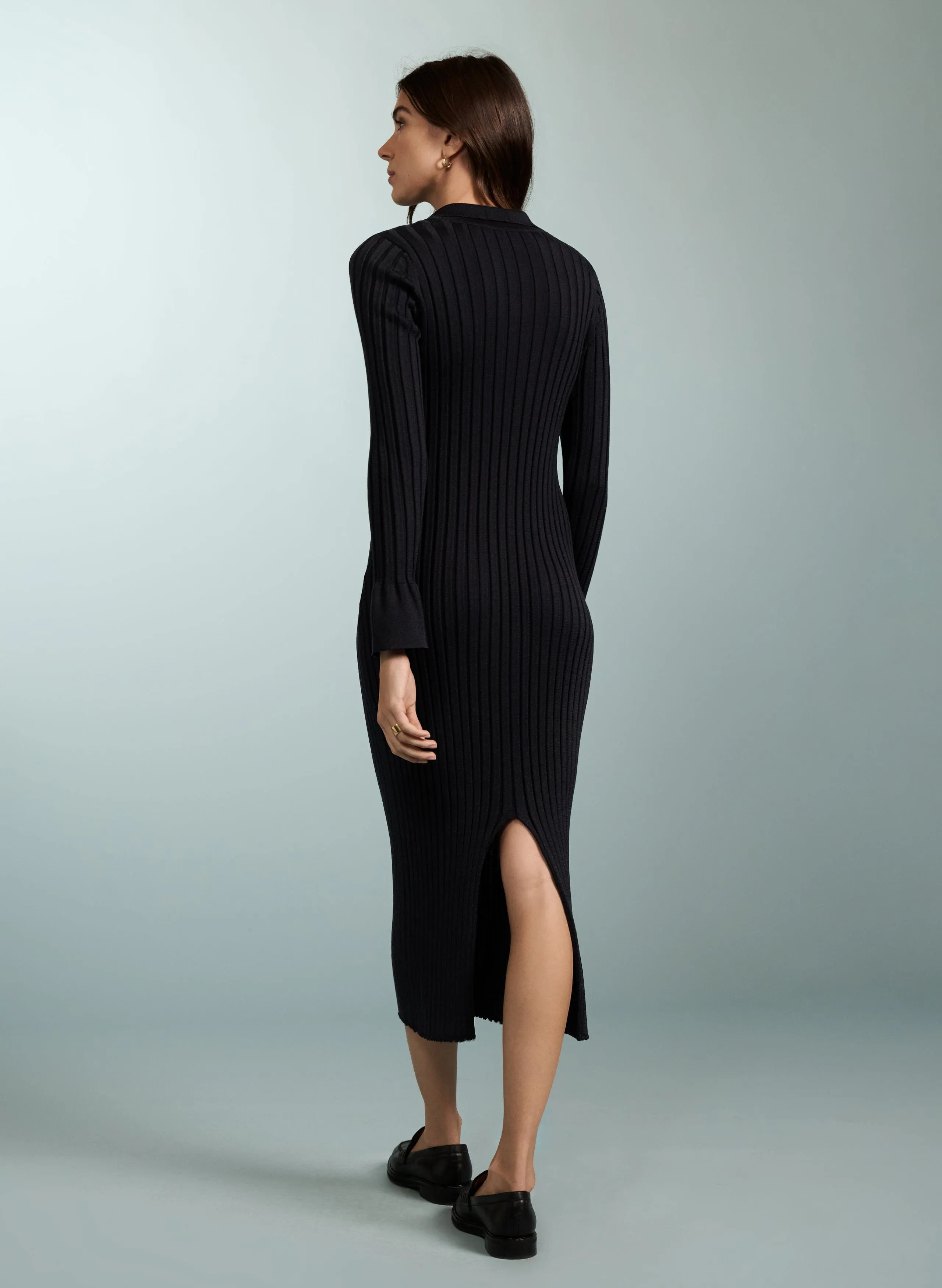 Robe Cece en polyester recyclé et TENCEL™ | Marine