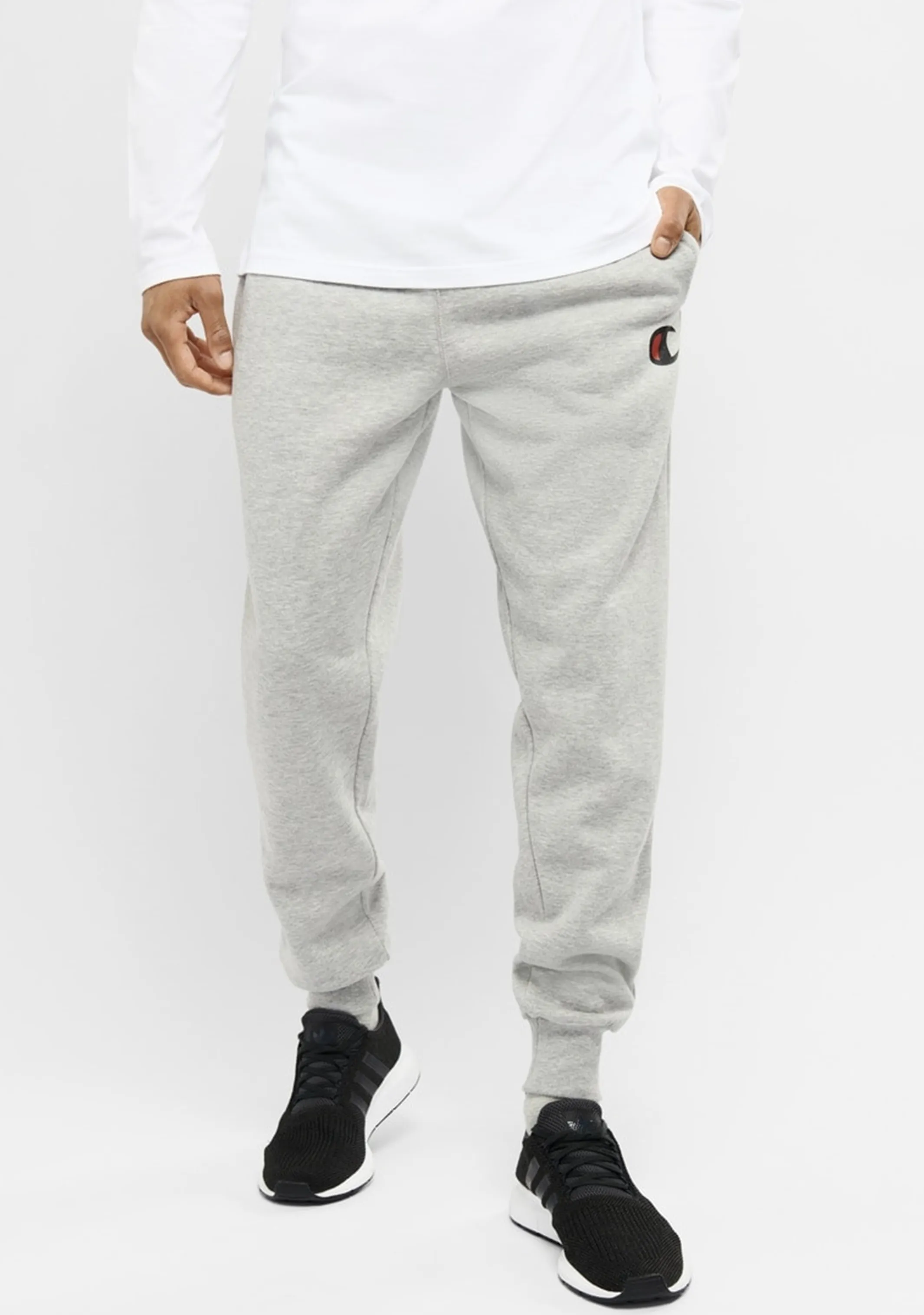 Pantalon à revers avec logo C Champion pour homme en oxford chiné