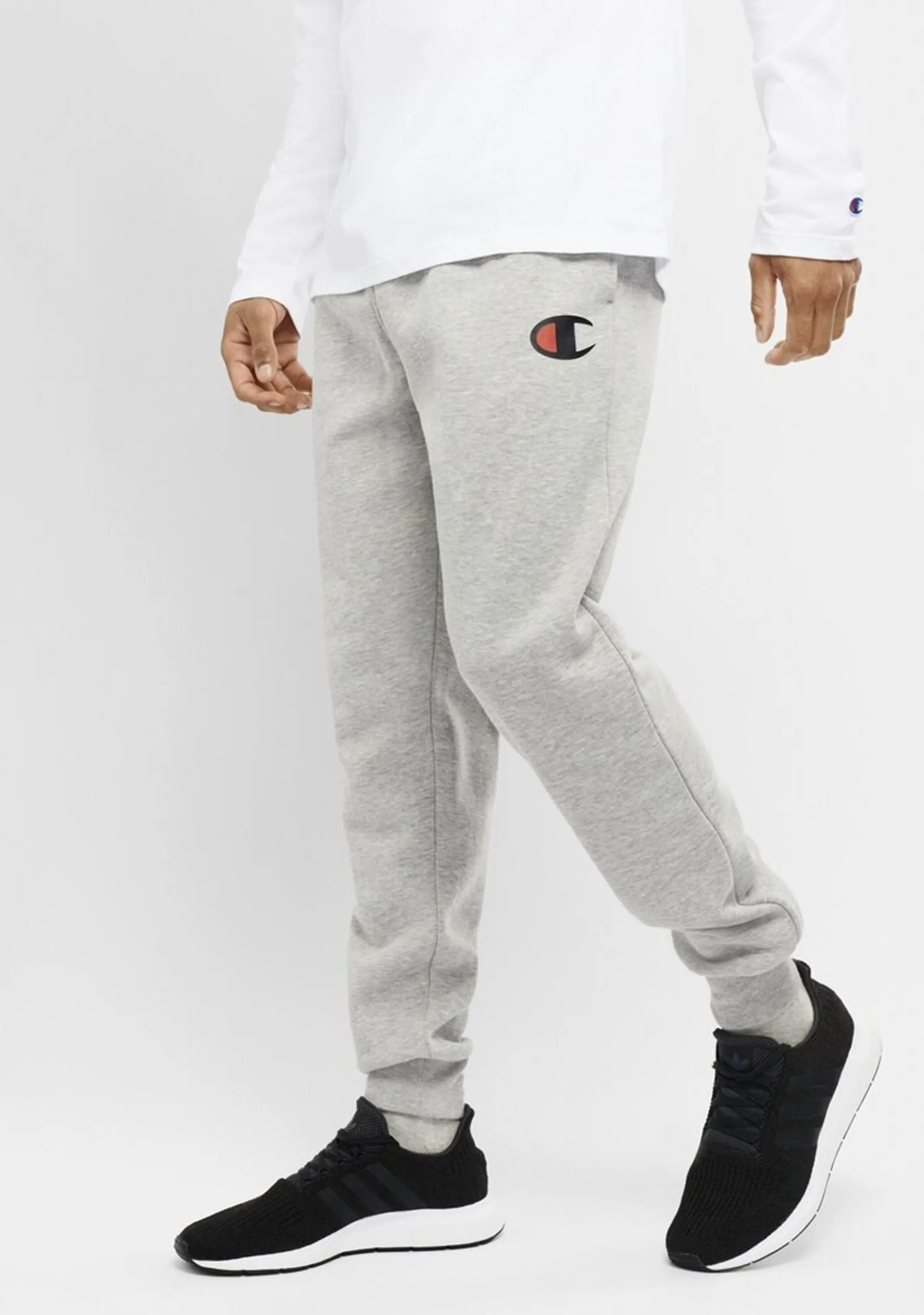 Pantalon à revers avec logo C Champion pour homme en oxford chiné