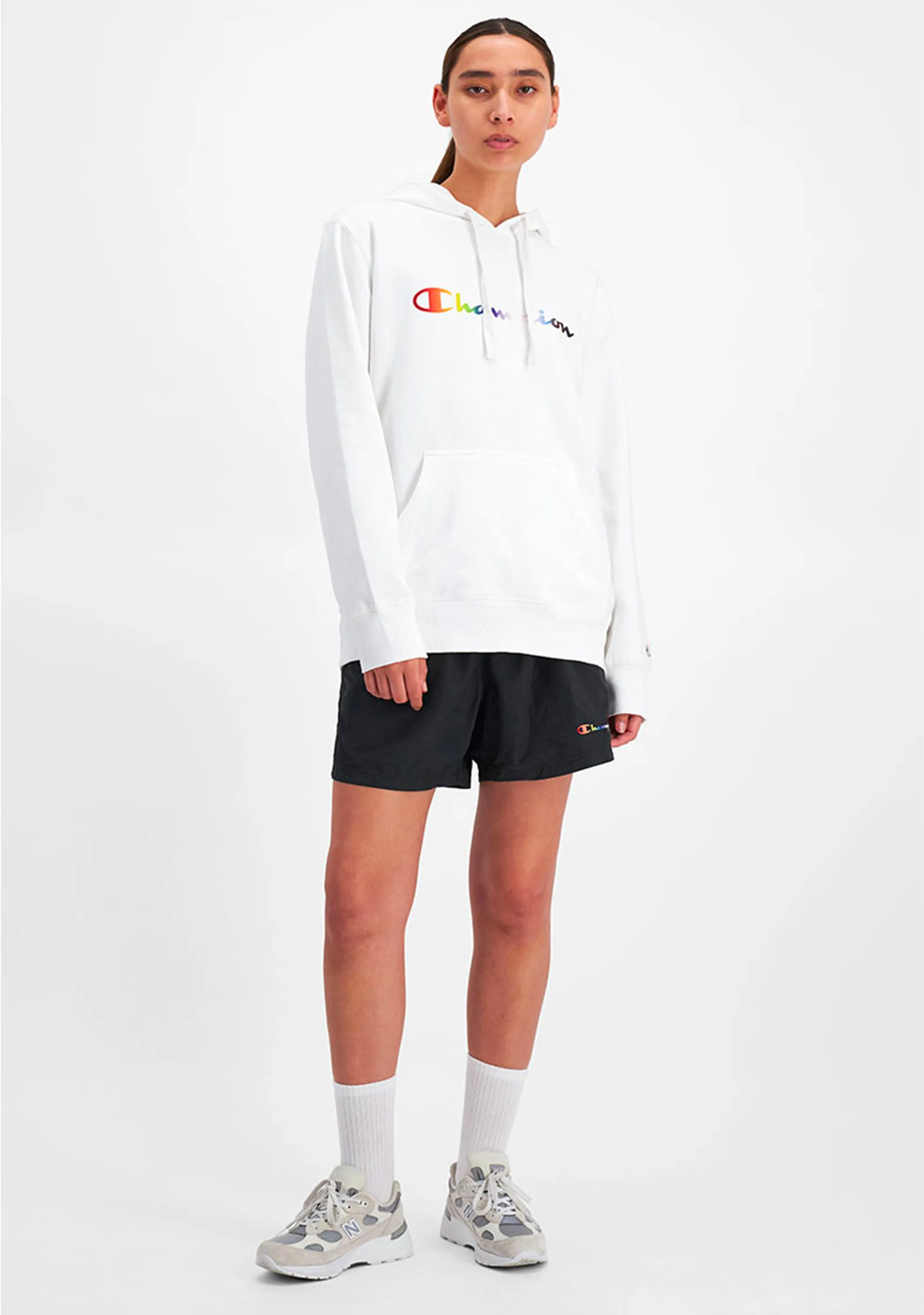 Champion Sweat à capuche avec inscription Athletic Pride pour hommes <BR> AURCN WIT