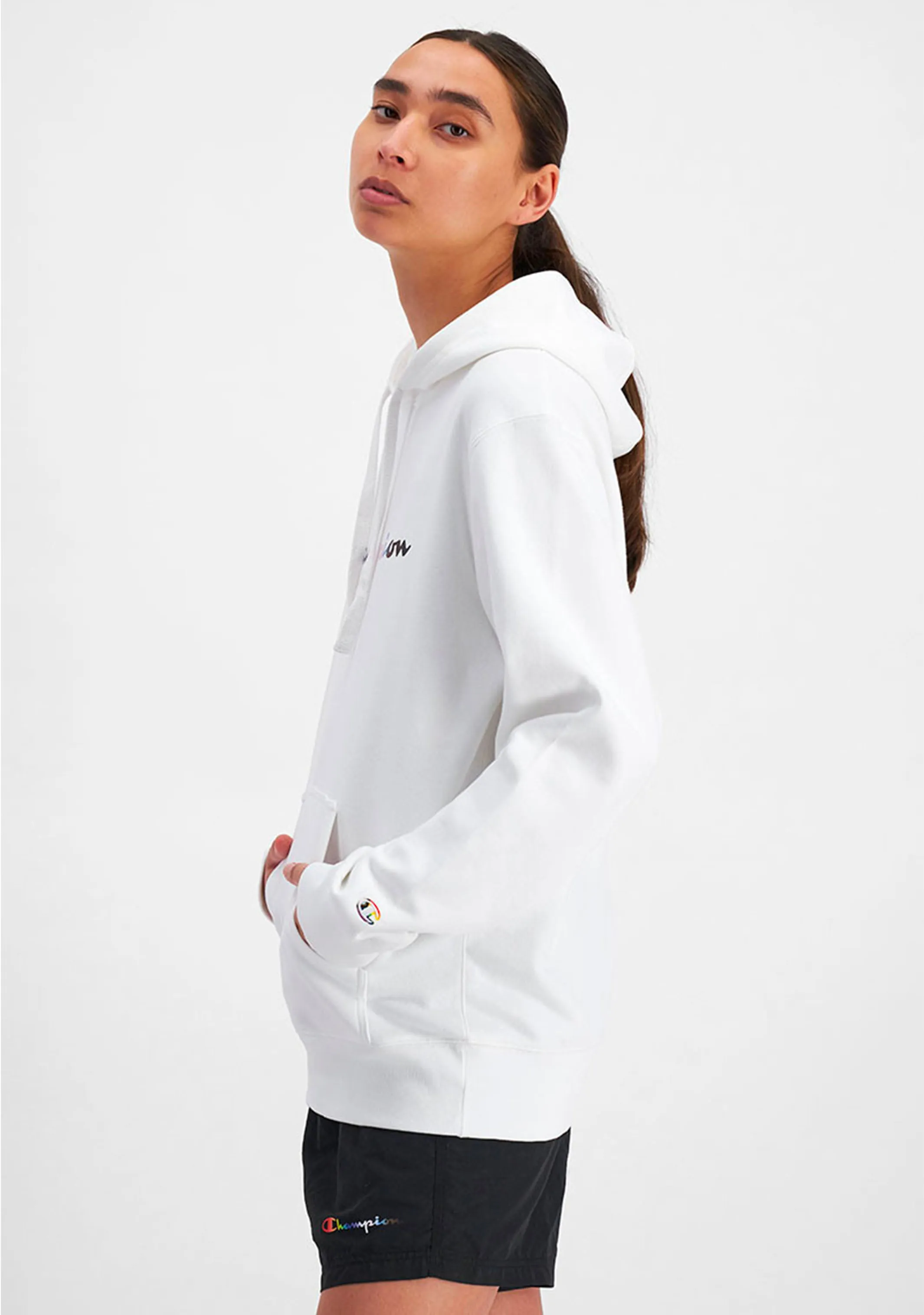 Champion Sweat à capuche avec inscription Athletic Pride pour hommes <BR> AURCN WIT