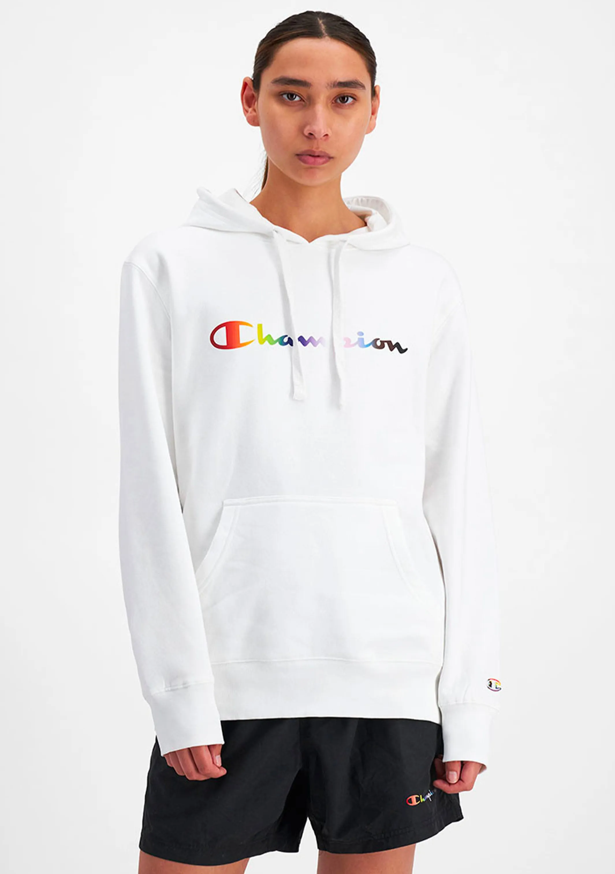 Champion Sweat à capuche avec inscription Athletic Pride pour hommes <BR> AURCN WIT