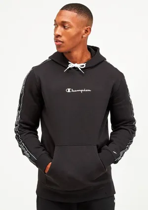Champion Sweat à capuche avec bandes pour hommes UE <BR> AW9XA1 BLK NOIR