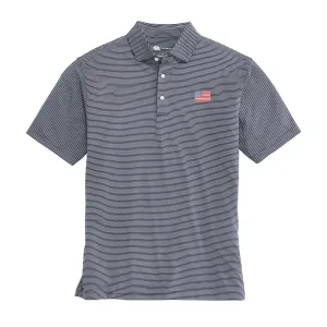 Polo Performance à Rayures Birdie Classic Flag - Denim Foncé