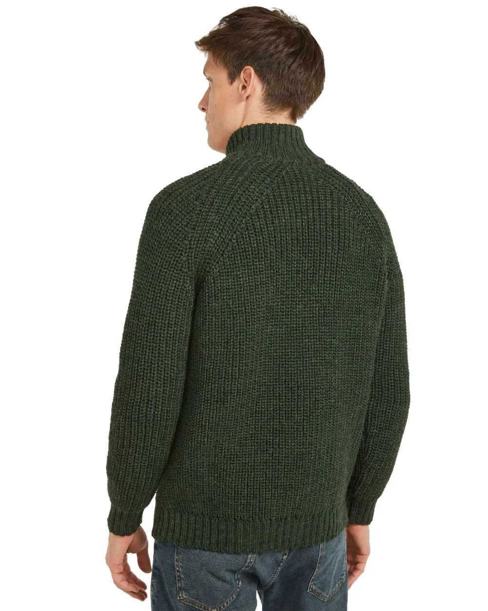 Vêtements Aran Woollen Mills Pull à col roulé pêcheur Aran pour homme avec fermeture éclair