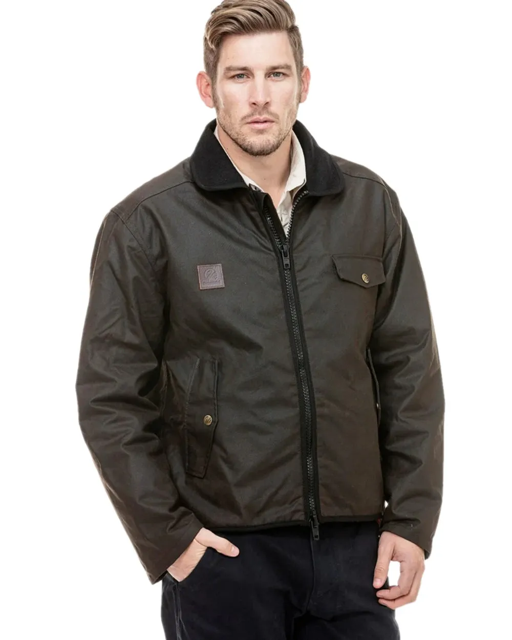 Vêtement Swanndri Veste en toile huilée Waimak pour homme avec doublure en laine