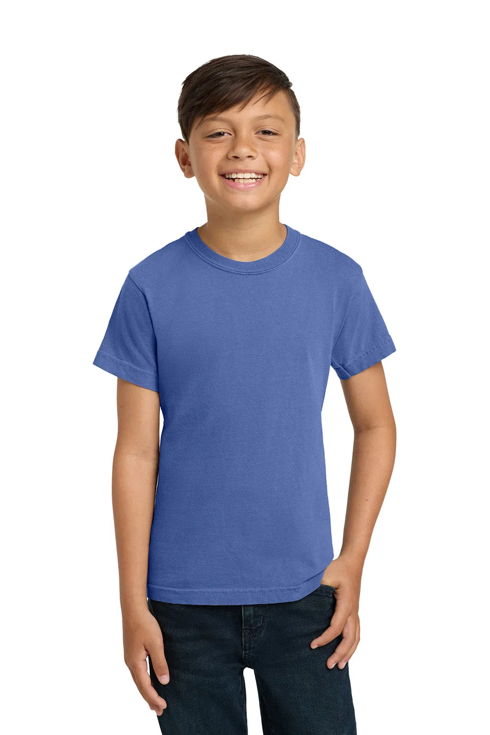 T-shirt à manches courtes Comfort Colors pour jeunes - Bleu Flo