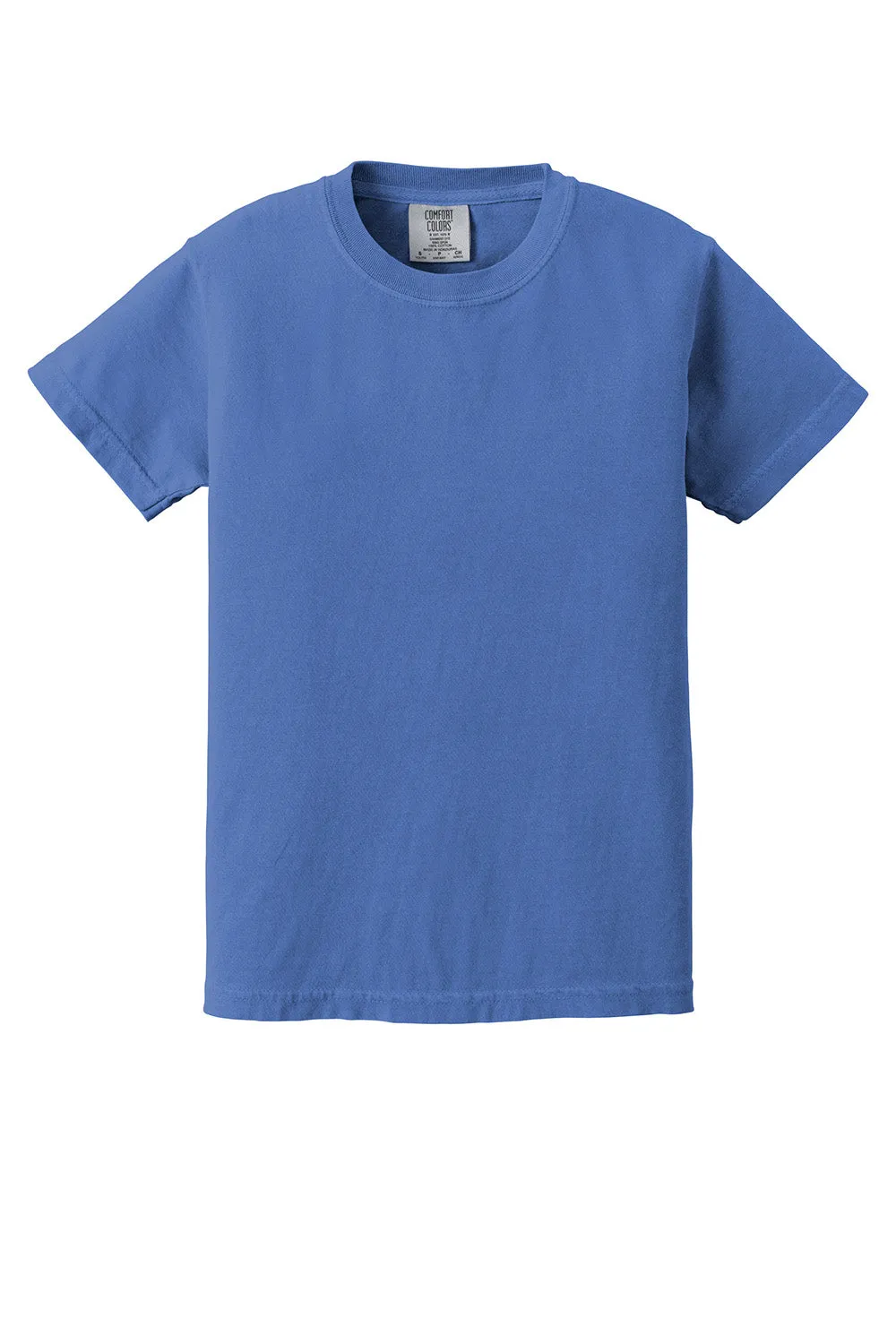 T-shirt à manches courtes Comfort Colors pour jeunes - Bleu Flo
