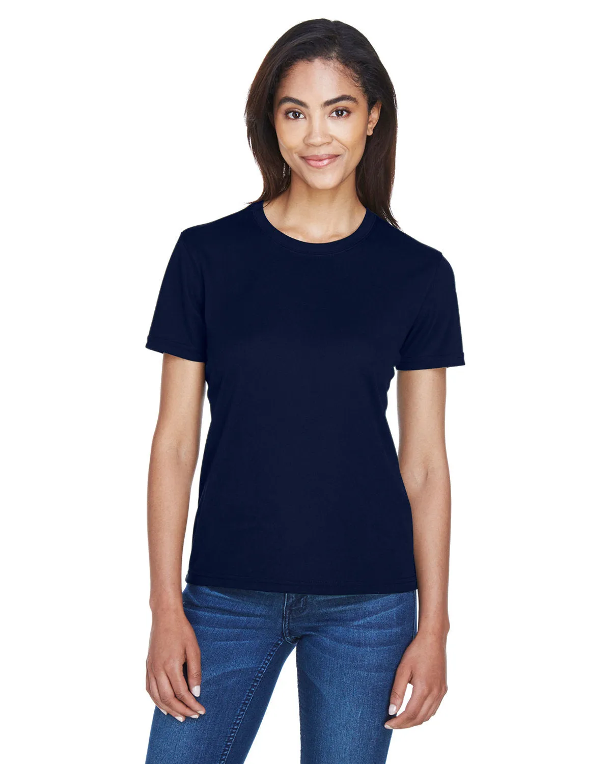 Core 365 78182 T-shirt à col rond Performance Piqué pour Femmes