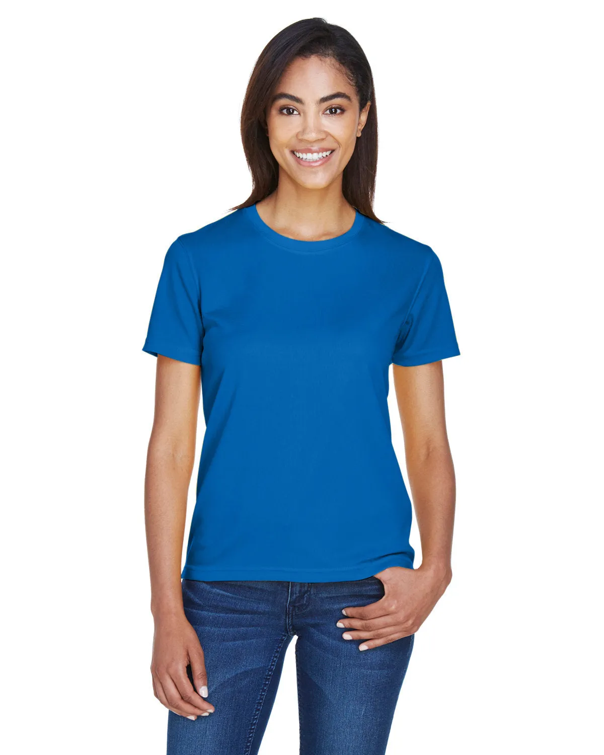 Core 365 78182 T-shirt à col rond Performance Piqué pour Femmes