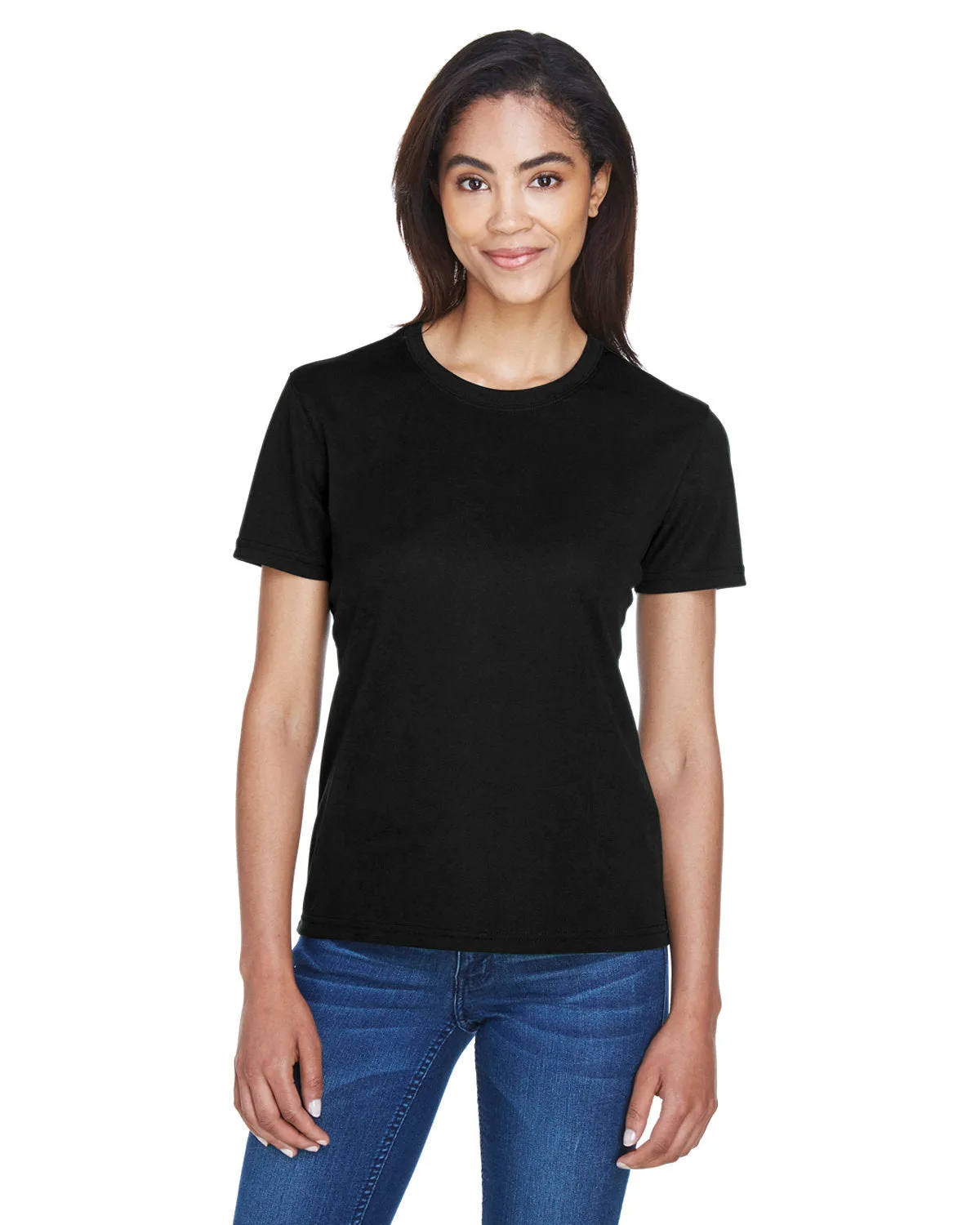 Core 365 78182 T-shirt à col rond Performance Piqué pour Femmes