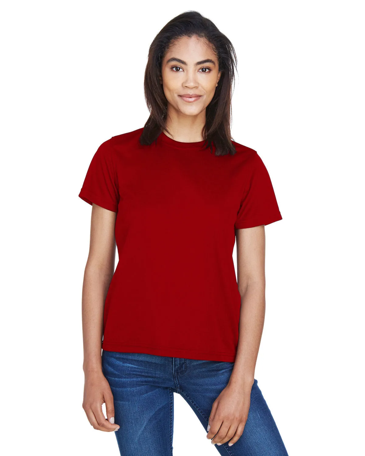 Core 365 78182 T-shirt à col rond Performance Piqué pour Femmes