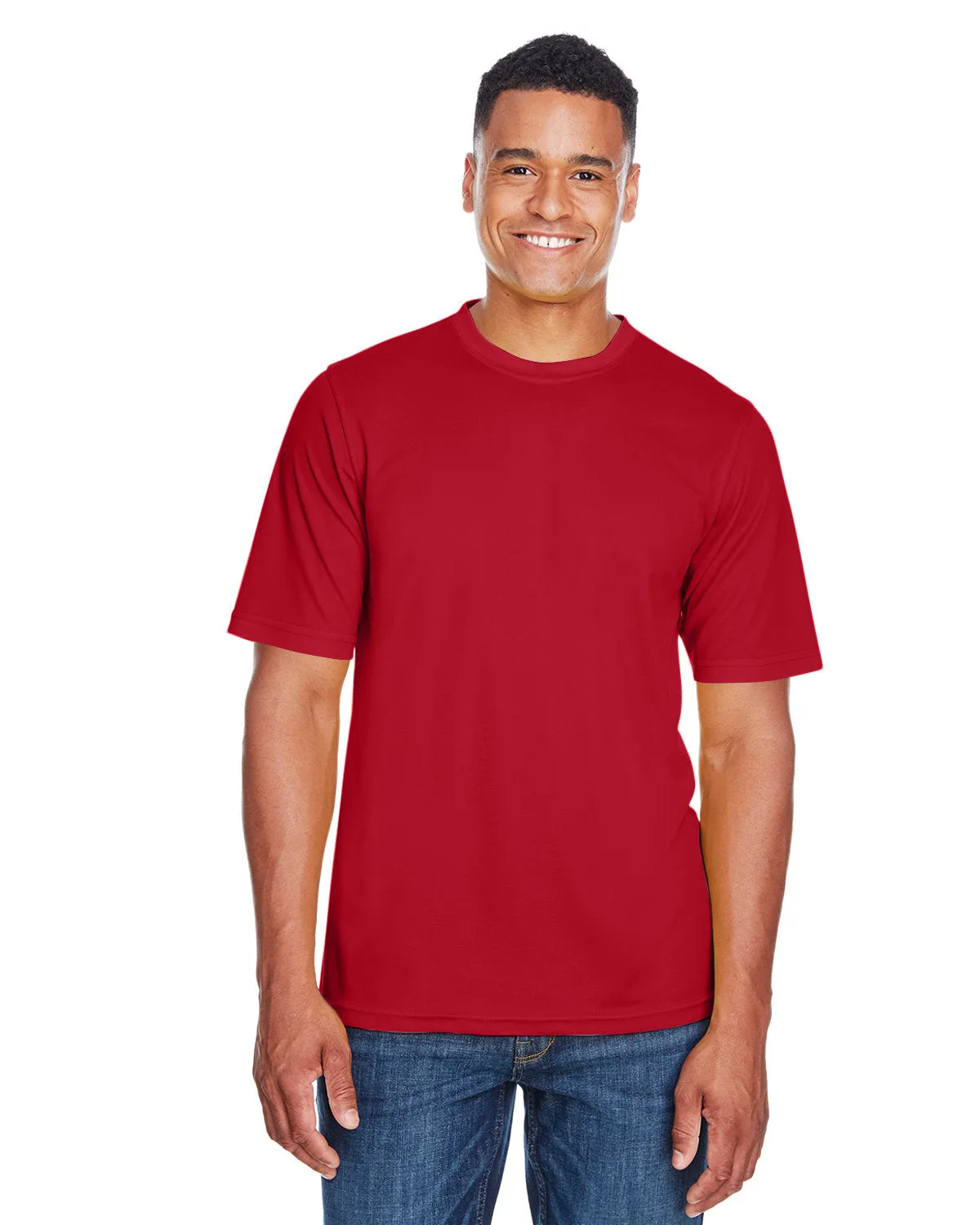 Core 365 88182 T-shirt à col rond PerformancePiqu pour Homme