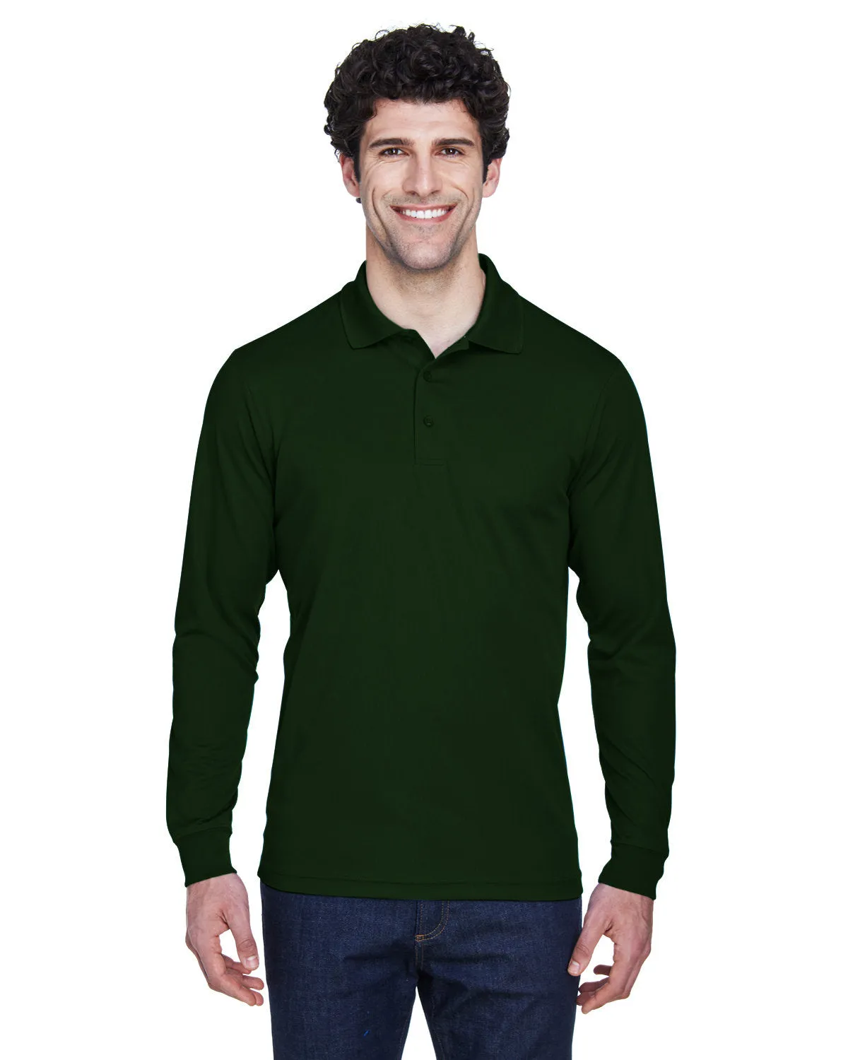 Core 365 88192 Polo à manches longues en piqué pour hommes - Performance Ultime