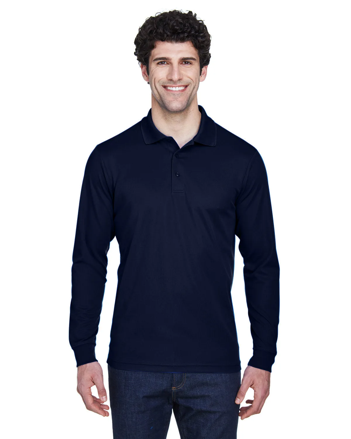 Core 365 88192 Polo à manches longues en piqué pour hommes - Performance Ultime