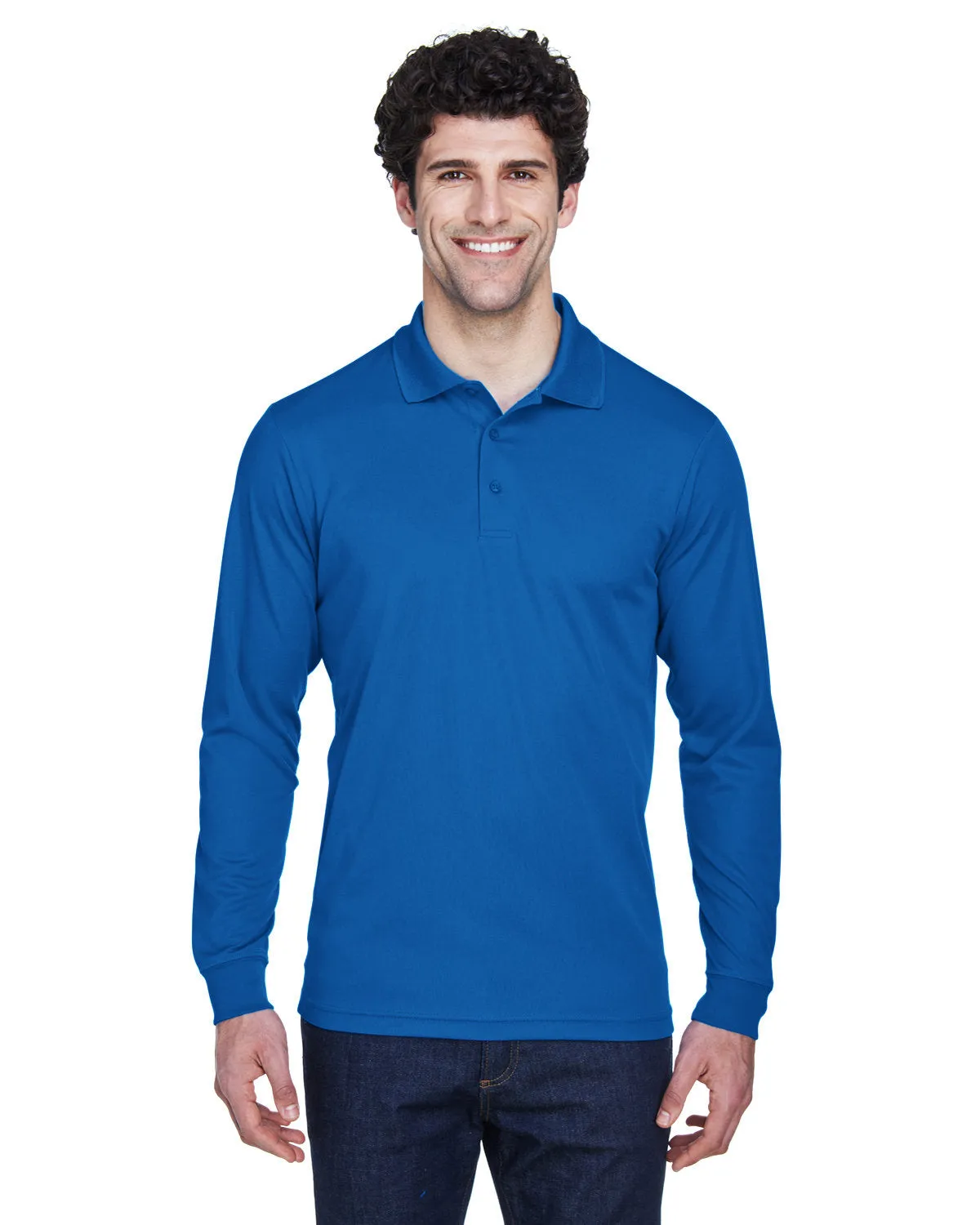 Core 365 88192 Polo à manches longues en piqué pour hommes - Performance Ultime