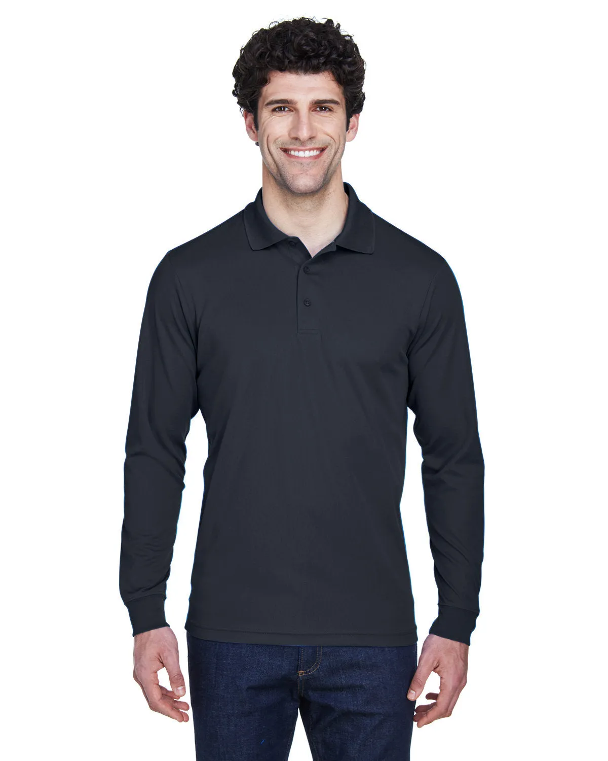 Core 365 88192 Polo à manches longues en piqué pour hommes - Performance Ultime