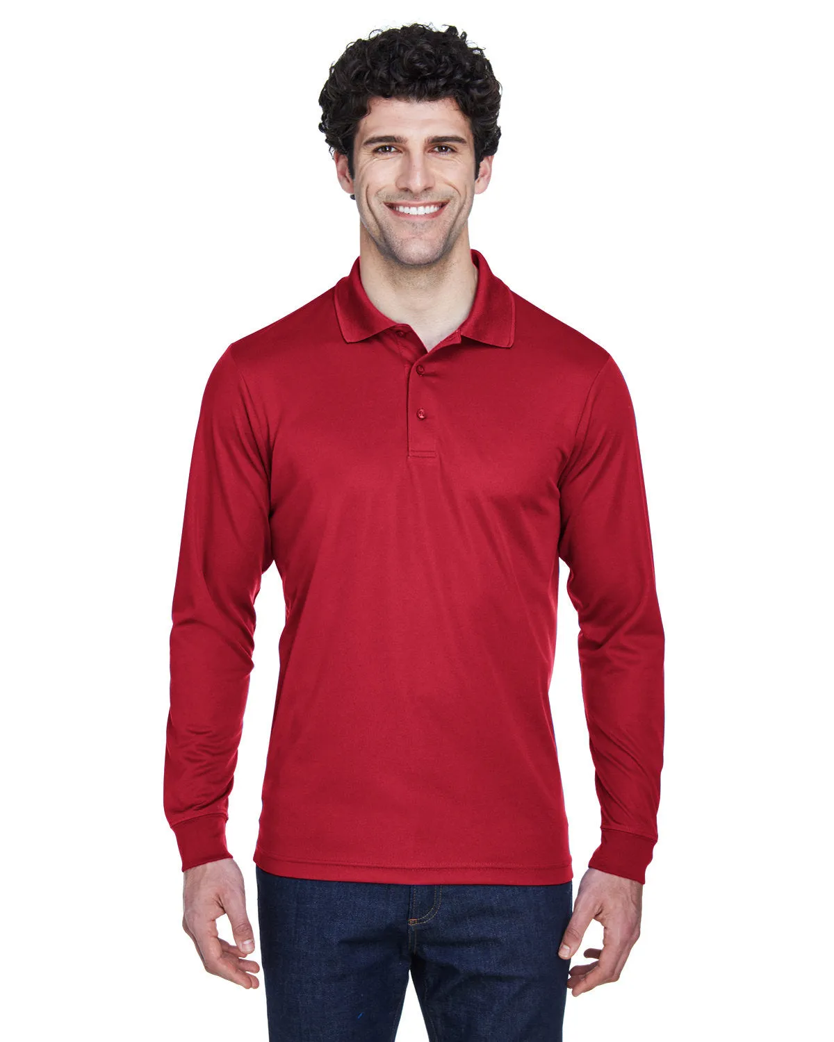Core 365 88192 Polo à manches longues en piqué pour hommes - Performance Ultime