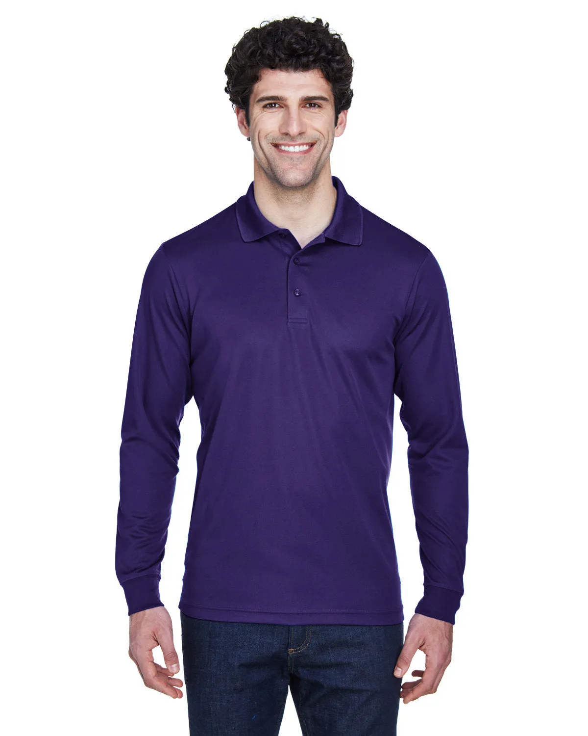 Core 365 88192 Polo à manches longues en piqué pour hommes - Performance Ultime