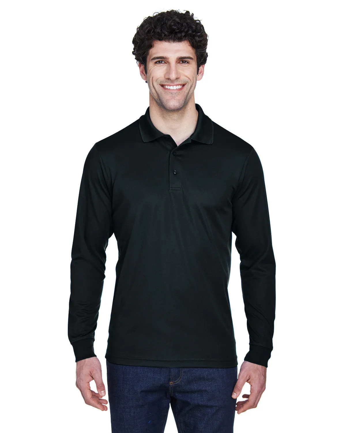 Core 365 88192 Polo à manches longues en piqué pour hommes - Performance Ultime