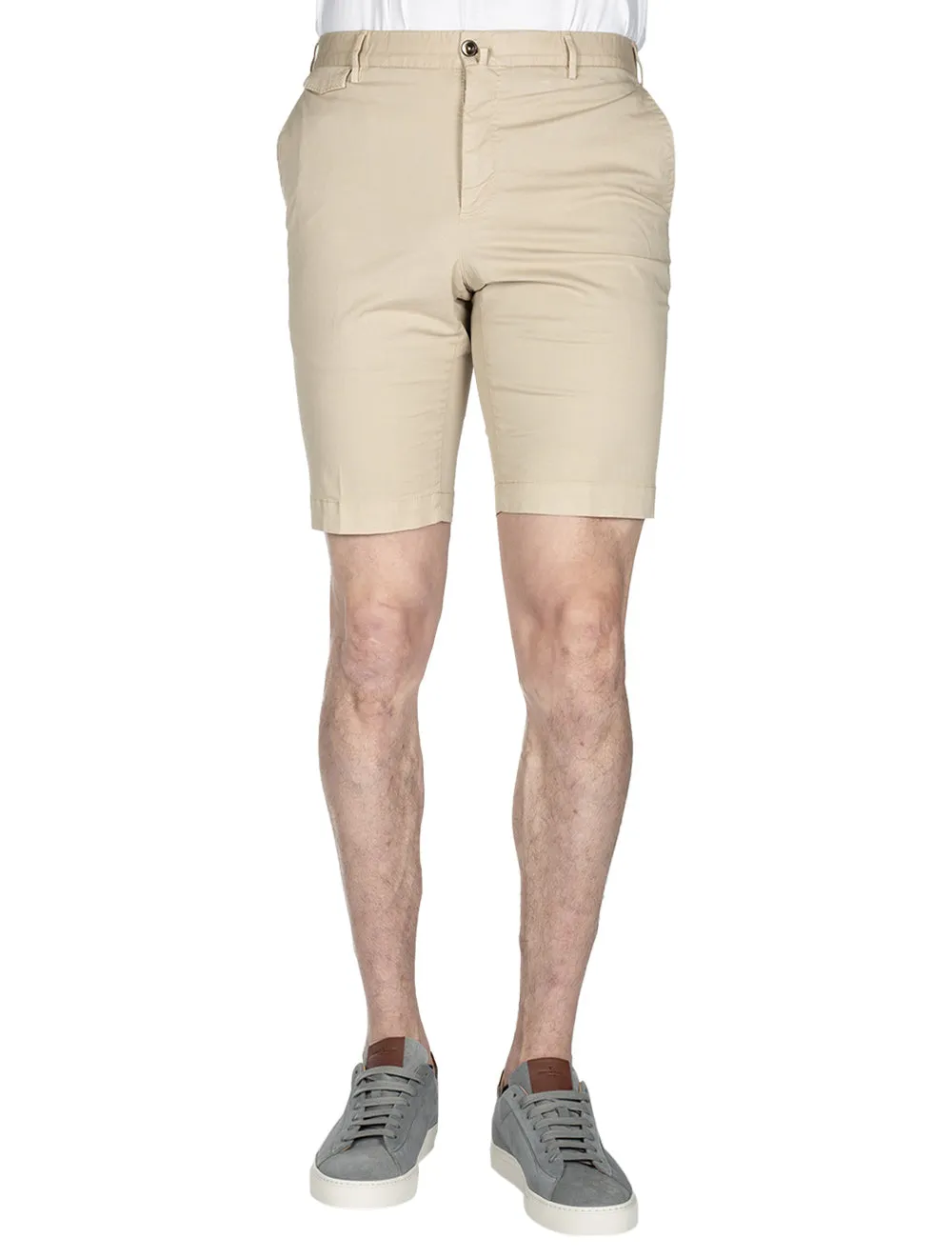 Short en Coton Beige