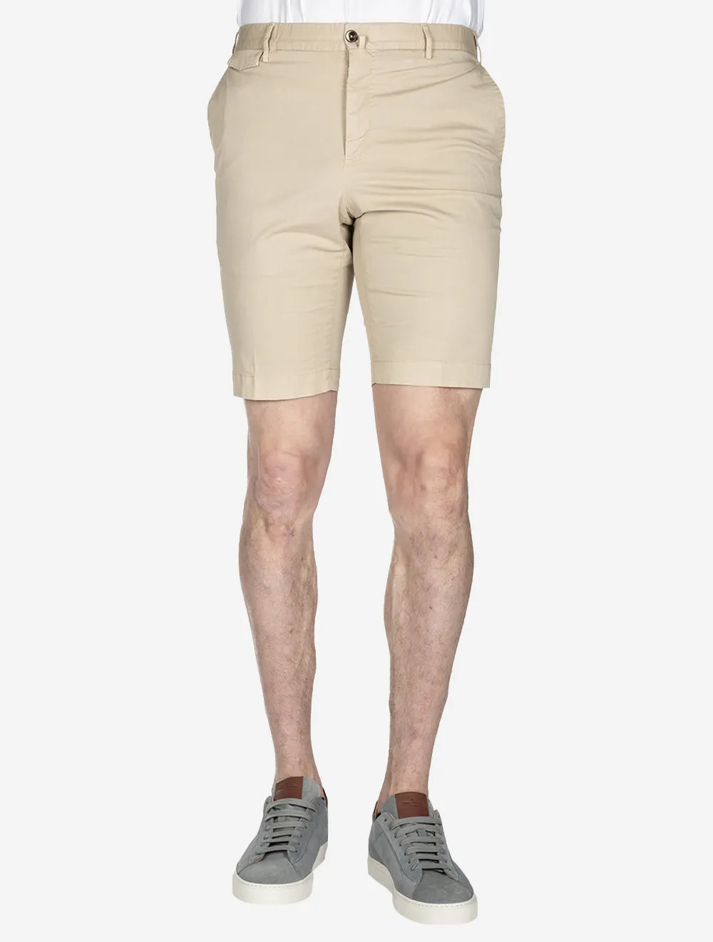 Short en coton beige