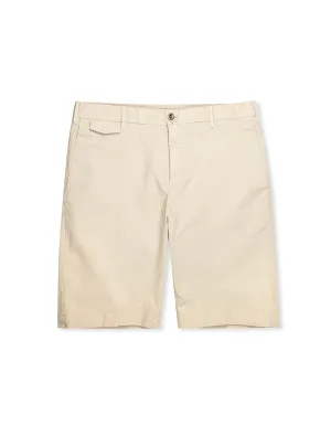 Short en Coton Beige