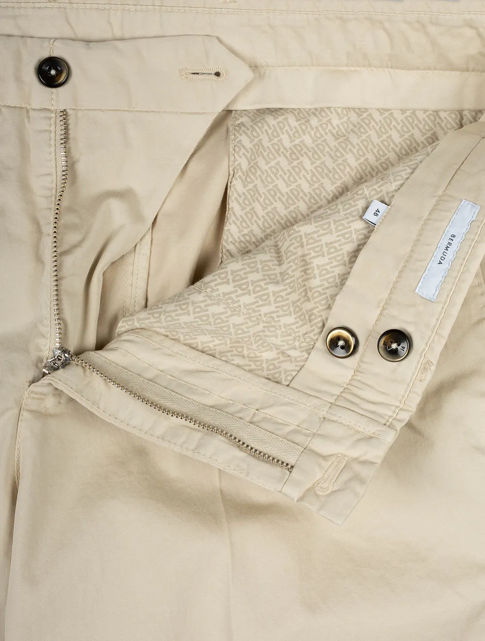 Short en coton beige