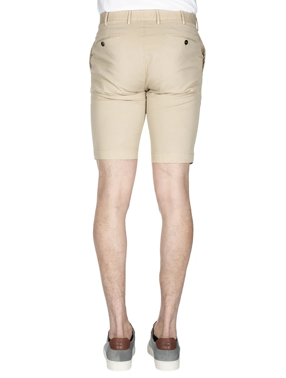Short en Coton Beige