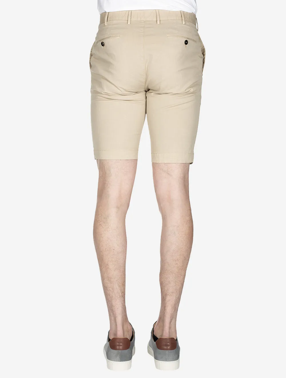 Short en coton beige